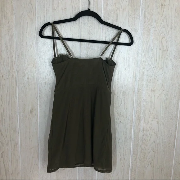 Urban Outfitters Modern Love Olive Green Lace Bustier Mini Dress - Picture 3 of 7